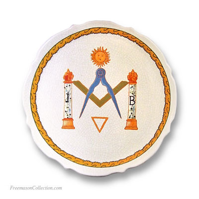 Masonic Faience Plate. Gift Freemason Collection