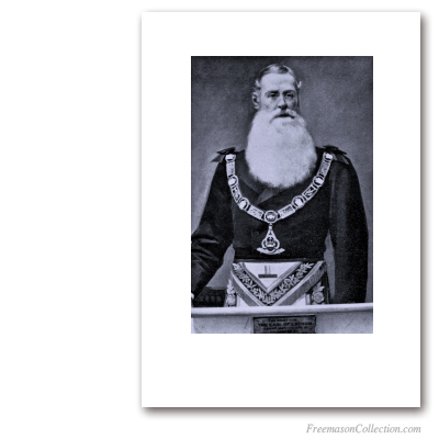 The Earl of Latham, Grand Master. XIXth Century Portrait. Masonic Art