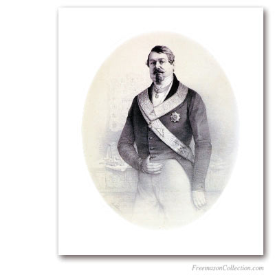 The Prince Murat . Circa 1852. Grand Master of the Grand Orient de France in 1852. Masonic Art