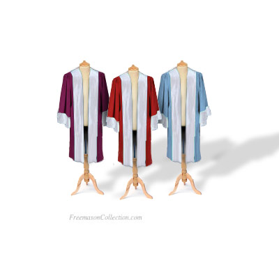 3 Principals Robes. Royal Arch. Zerubbabel, Haggai, Joshua. Anti-stain protected cloth. One size. Freemasonry