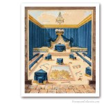 Prince of Libanus Lodge. Early XIXth. Issued on Art Canvas. Freemasonry