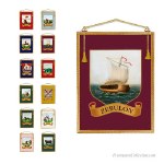 12Royal Arch Banners. Superbs traditional pictures. High quality fringes, fabric and canvas. Brass cross rod.  Freemasonry