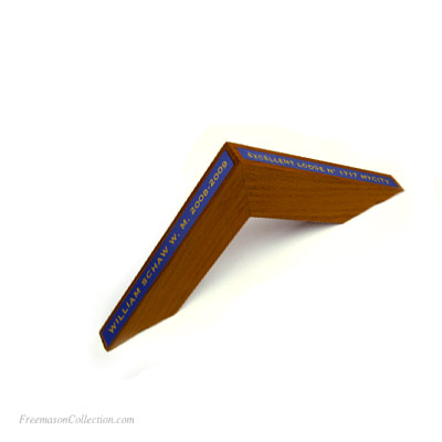 Personnalized Masonic Square - Blue Leather - 