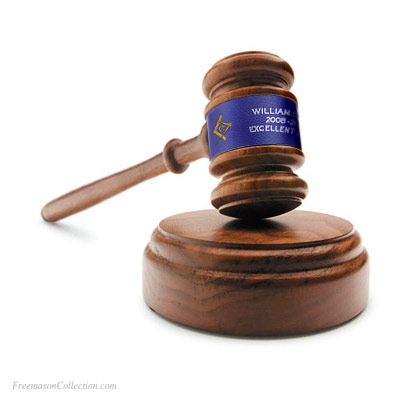 Gavel acacia personalized Blue