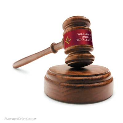 Gavel Red. Gift Freemasonry