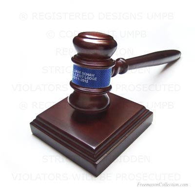 Gavel Blue. Gift Freemasonry