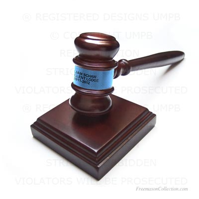 Gavel acacia personalized Blue