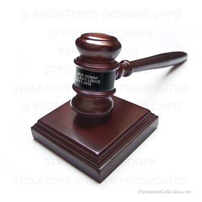 Gavel acacia personalized Black