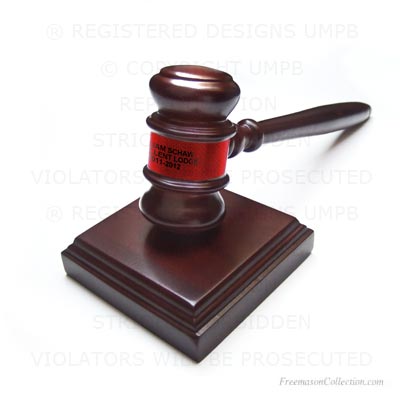 Gavel Red. Gift Freemasonry