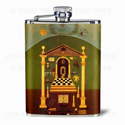  Masonic Hip Flask - Tracing Board -