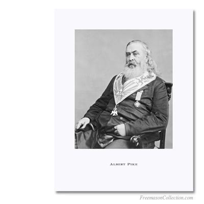 Albert Pike,  Sovereign Grand Commander for the Scottish Rite. Masonic Art