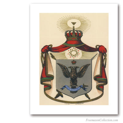 Coat of Arms of Inspecteur General (2). 1837. 33° Degree of Scottish Rite. Masonic Art