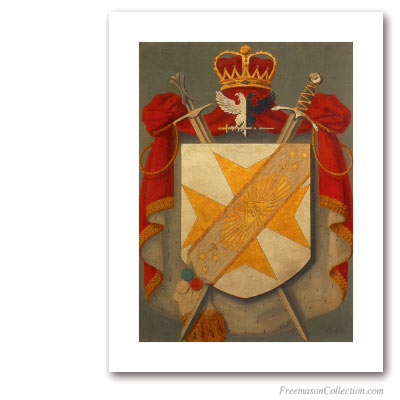  Armorial of Inspecteur General . Circa 1930. 33° Scottish Rite Degree. Scottish Rite. Masonic Art