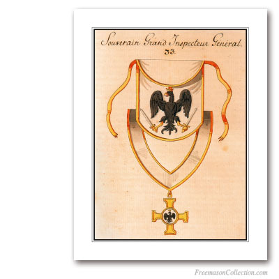 Regalia. Inspecteur General. XIXth Century. 33° Degree. Scottish Rite. Masonic Art