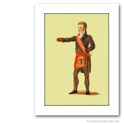 Scottish Rite Sign (h). circa 1815. Superb Collection. (My oath forbids me to give you the degree of the sign ;-). Scottish Rite. Masonic Art