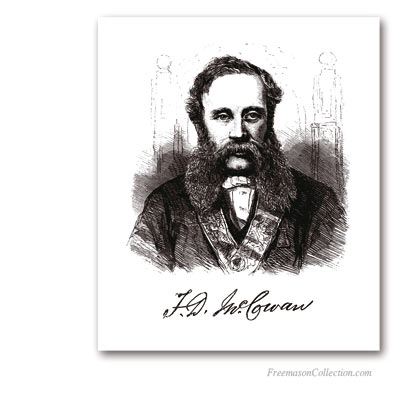 Francis D. McCowan. by Bro. Robert Paterson. (History of The Lodge of Edinburgh No. 1, D. Murray Lyon, 1873). Representative to the Grand Orient de France. Masonic Art