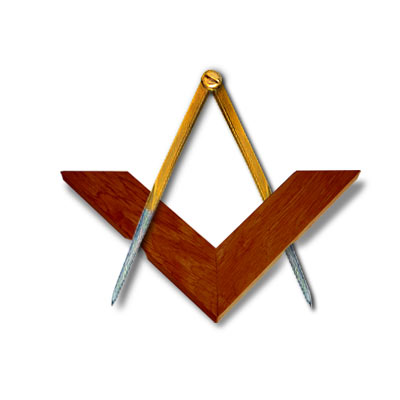 Square and Compass for the Altar. Square in acacia wood. Compass in brass and steel. Notch system for a unmatchable stability on the Bible. Freemasonry