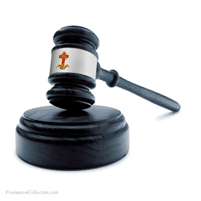 Rose Croix Gavel in Acacia Wood.