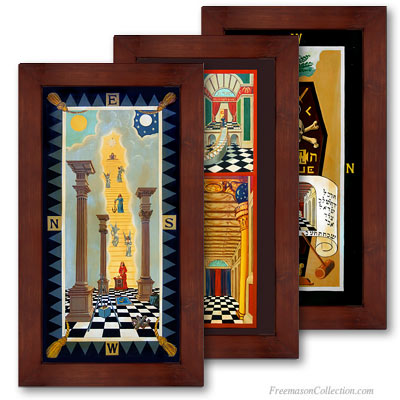 Masonic Tracing Board, Second Degree and Third Degree