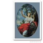 Uranie and her Compass, Eustache Le Sueur, XVIIth century. Issued on Art Canvas. Freemasonry