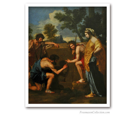 The Arcadian Shepherds. Nicolas Poussin. Masonic Paintings