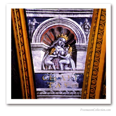 Theological virtues: Charity. Masonic Paintings