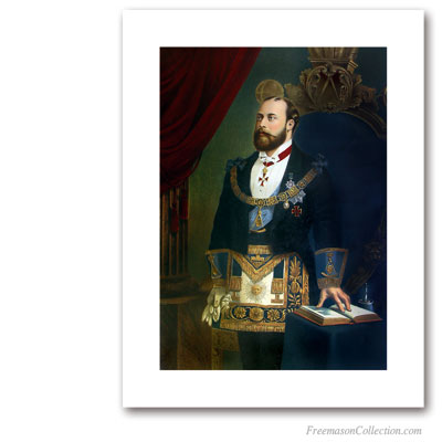 Edward VII with full regalia. Masonic Paintings