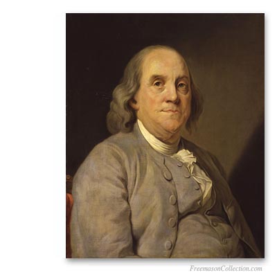 Benjamin Franklin, One of the Founding Fathers of the United States of America. Masonic Art