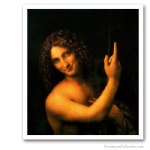 St John The Baptist, Leonardo da Vinci, circa 1516. Issued on Art Canvas. Freemasonry