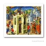 The rebuilding of the Temple of Jerusalem, Guillaume de Tyr, circa 1470. Freemasonry