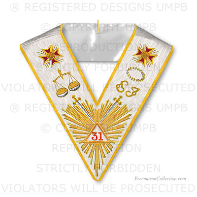  Grand Inspecteur Inquisiteur. Sautoir 31° Degree, Scottish Rite