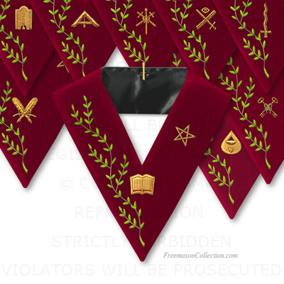  Set of 9 Officers Collars 14° Degree , Scottish Rite