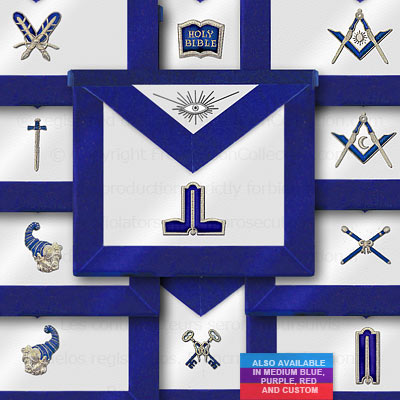 'Blue Lodge 11 Officer Aprons - Blue Lodge Regalia