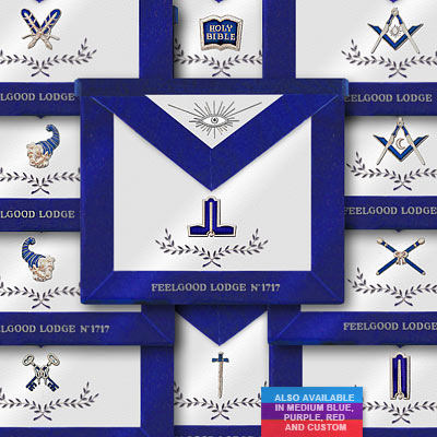 'Blue Lodge 11 Officer Aprons - Blue Lodge Regalia