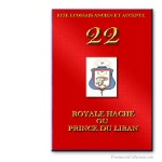 22° Royal Hache Prince du liban. Ancient and Accepted Scottish Rite. Freemasonry