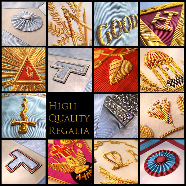 Masonic Regalia Scottish Rite 32 Degree Apron Hand Embroidery Best Quality
